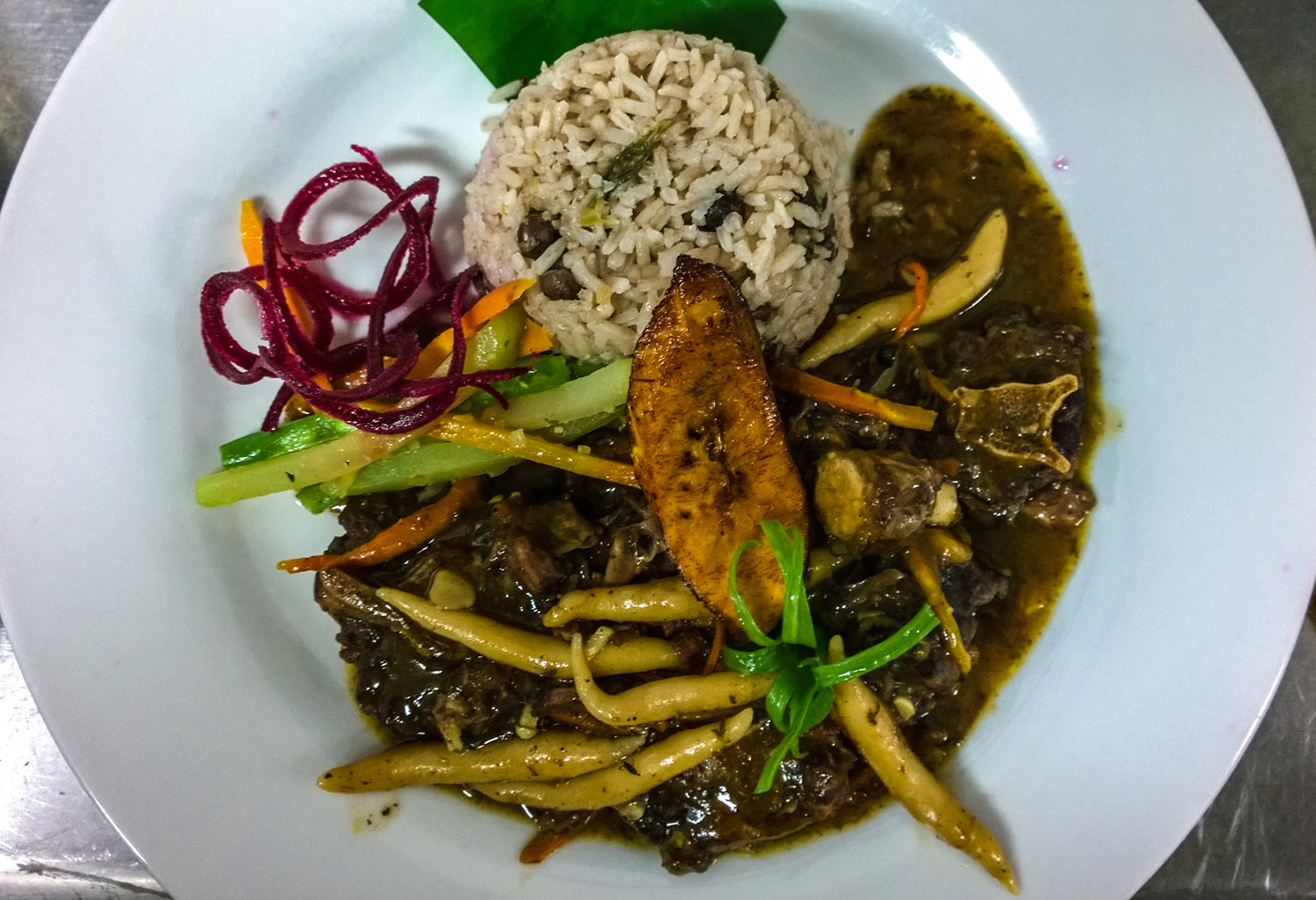 Plate of local Jamaican foo