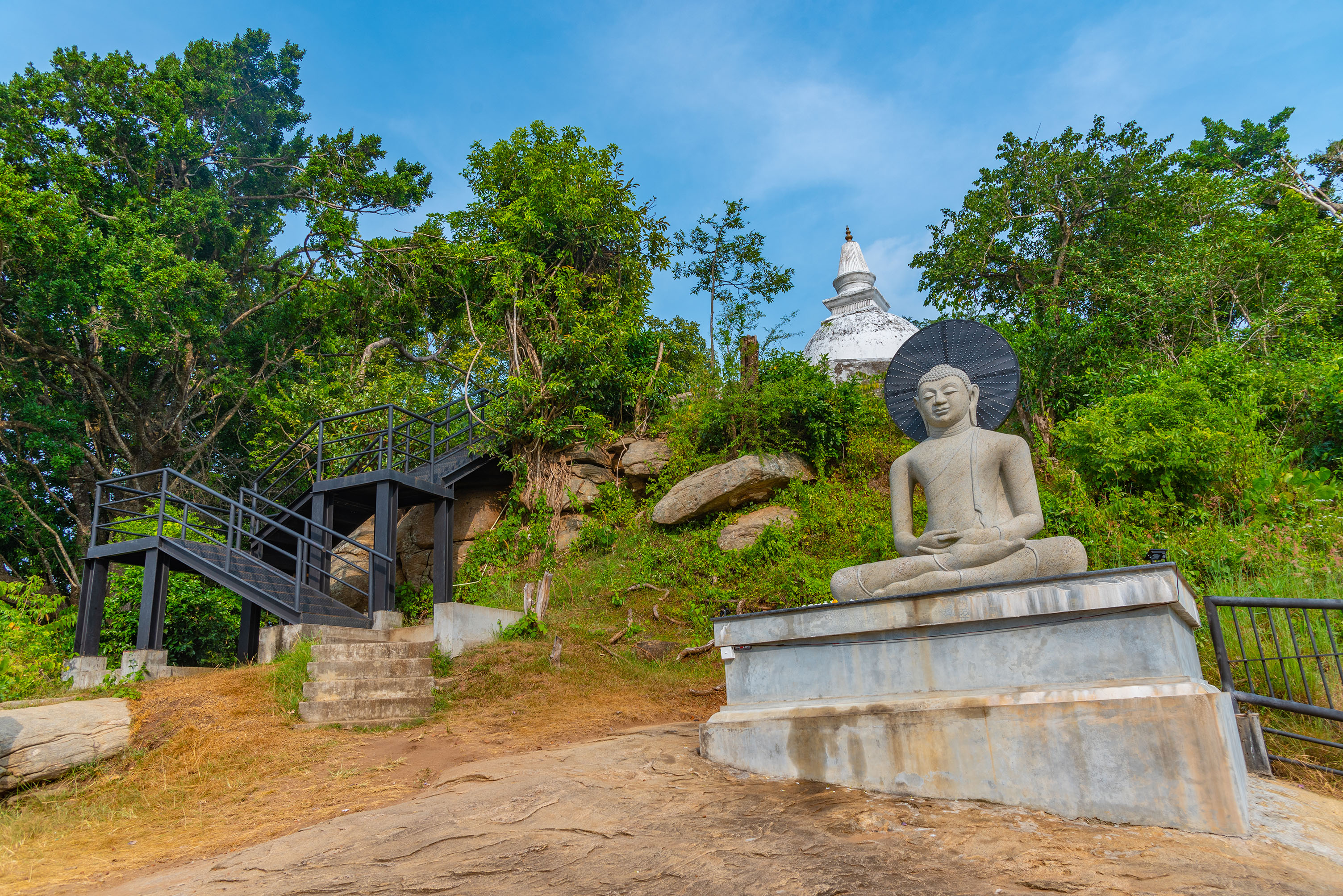 Mulkirigala rock temples in Sri Lanka 