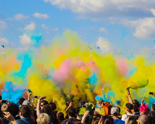 People at a festival