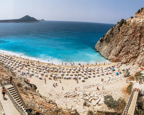 An angle photo of Kaputas Beach