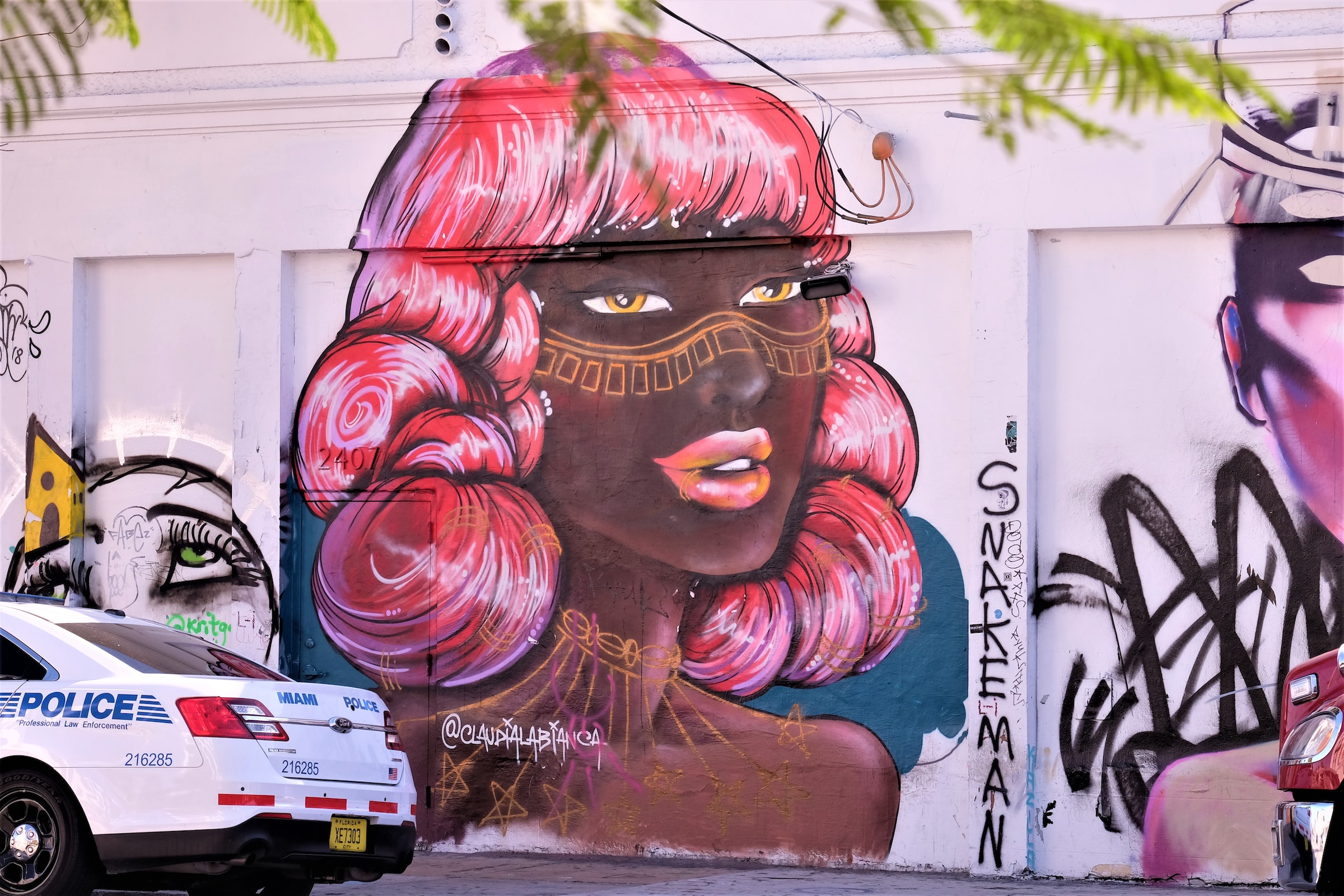 Graffiti art on the walls of Miami