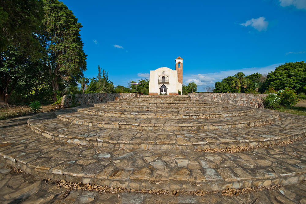 Stairs leading up to La Isabela Church
