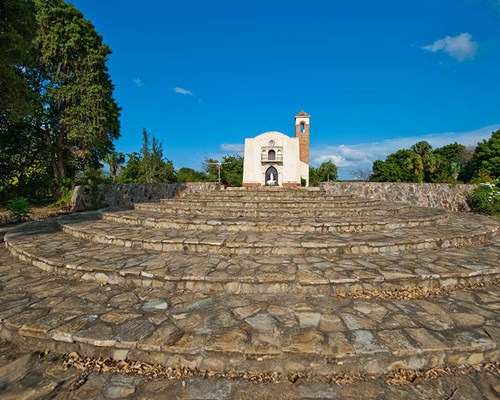 Stairs leading up to La Isabela Church