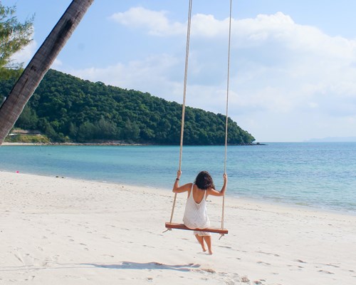 Perfectly white beach