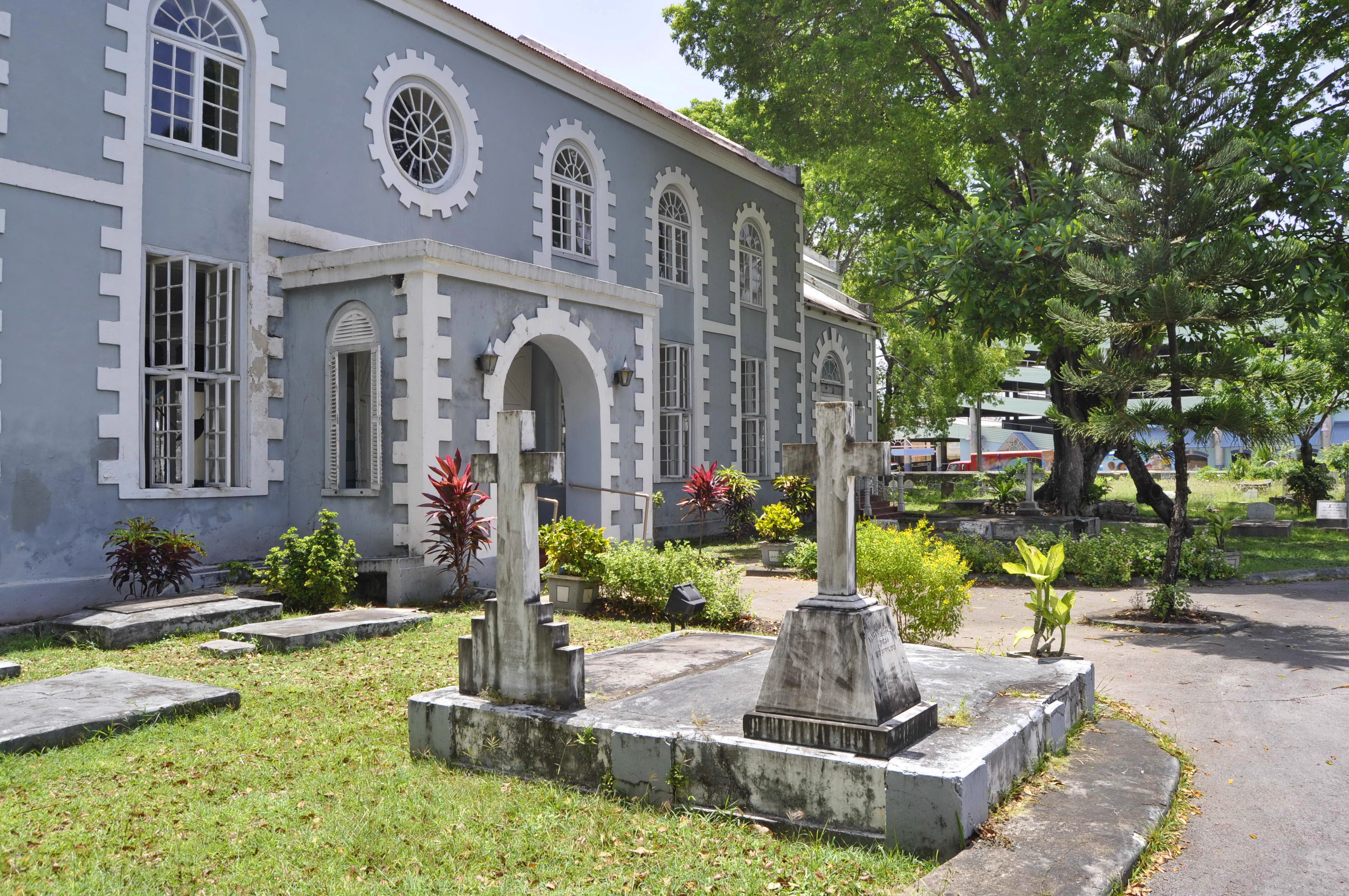 Exterior of St Michael's Cathedral in Bridgetown