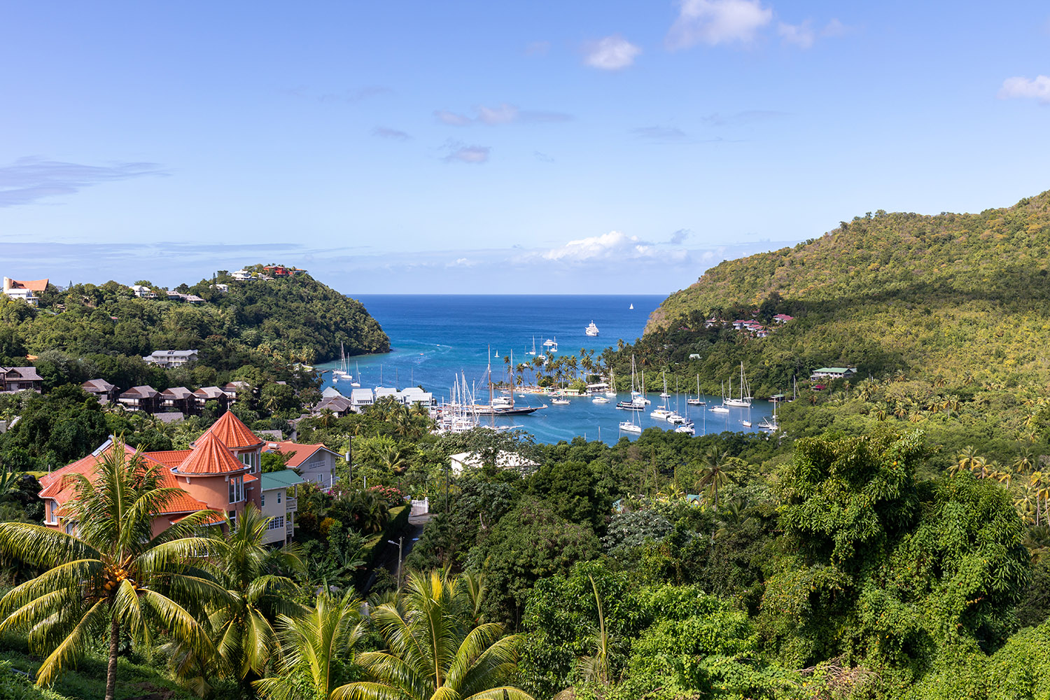 Castries and Marigot Bay
