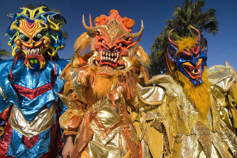 Colourful costumes at the Dominican Republic Carnival 