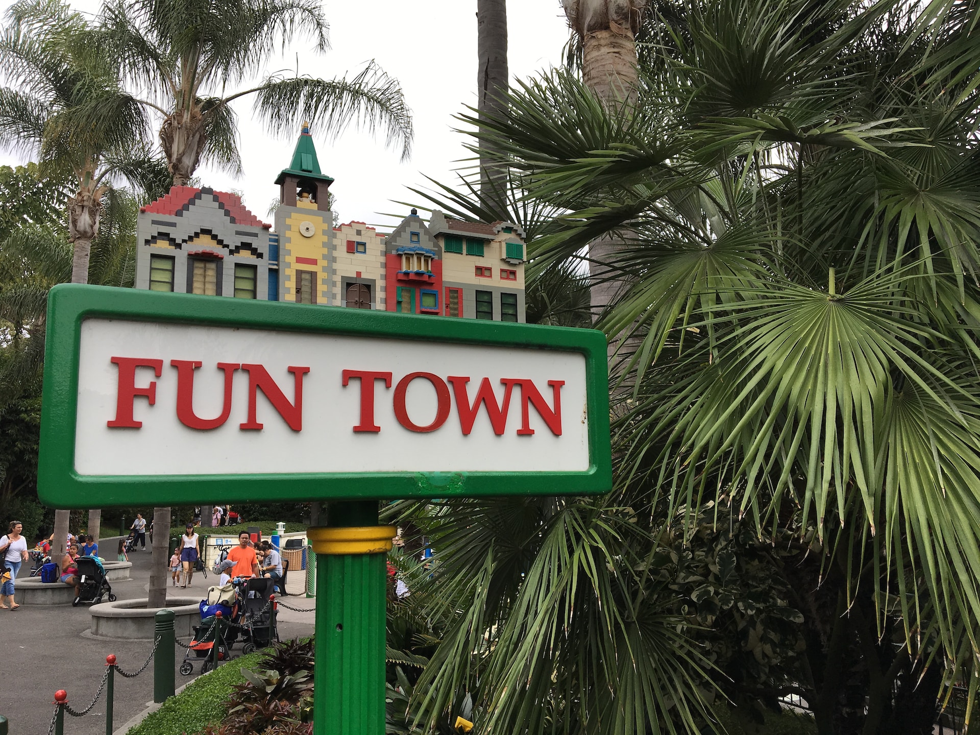 A sign stating Fun Town in Legoland