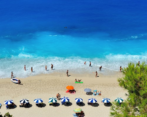 People lounging on the Blue Lagoon