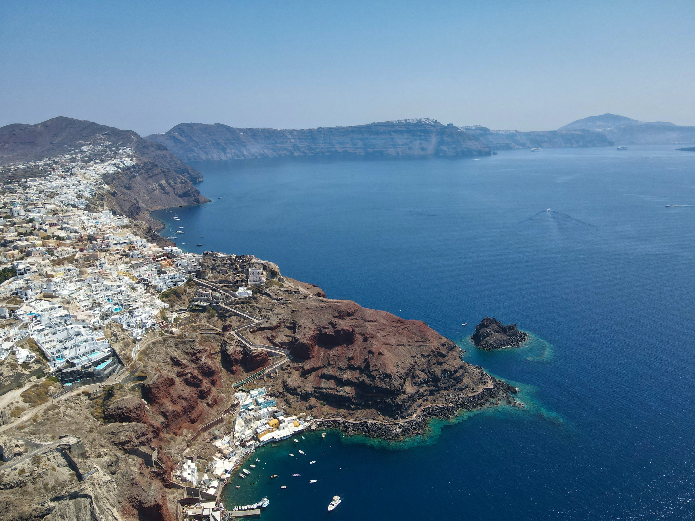 Landscape photo of Santorini with Caldera beach