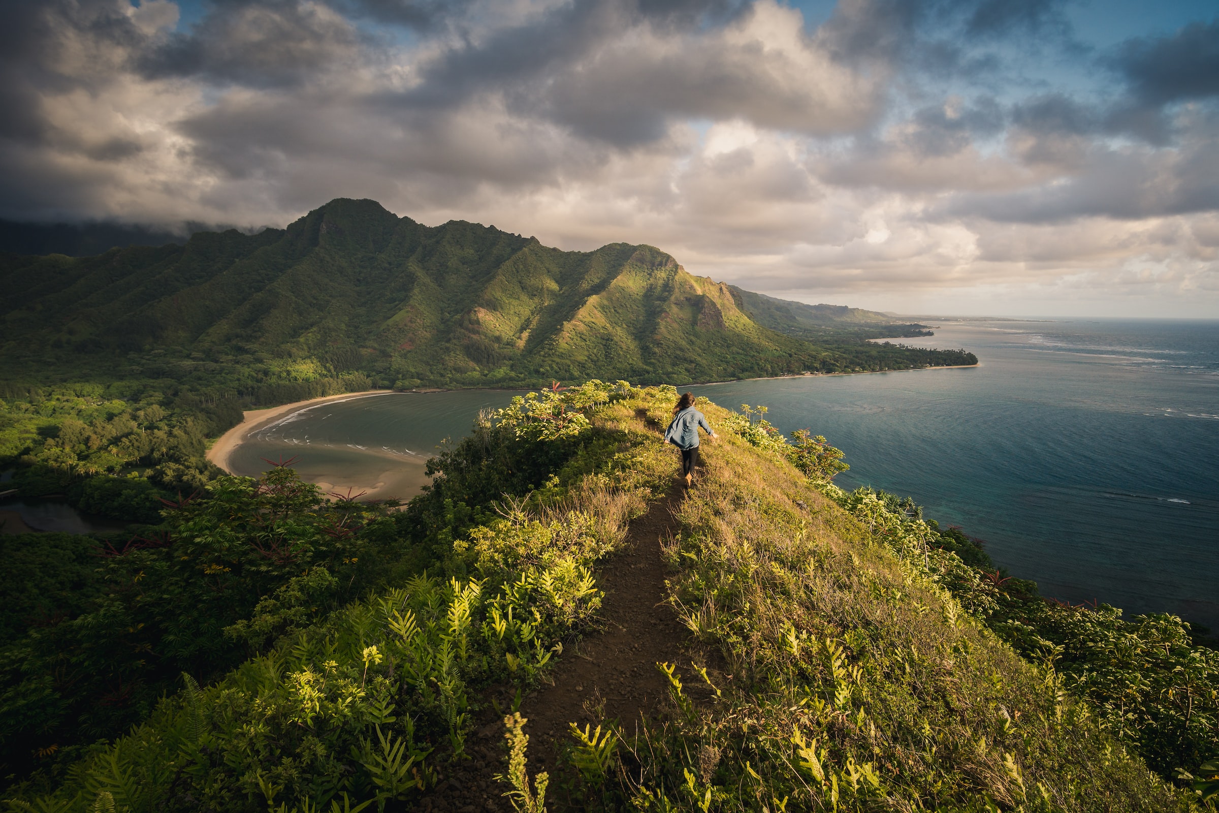 Hiking on the hills of Hawaii