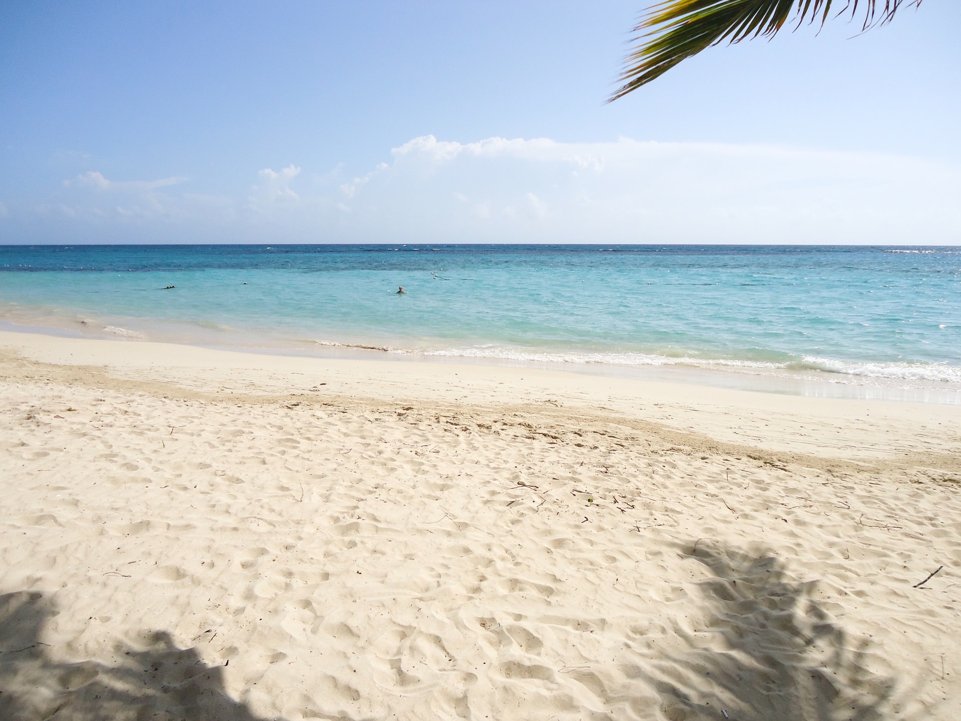 White sand tropical beach with turquoise sea