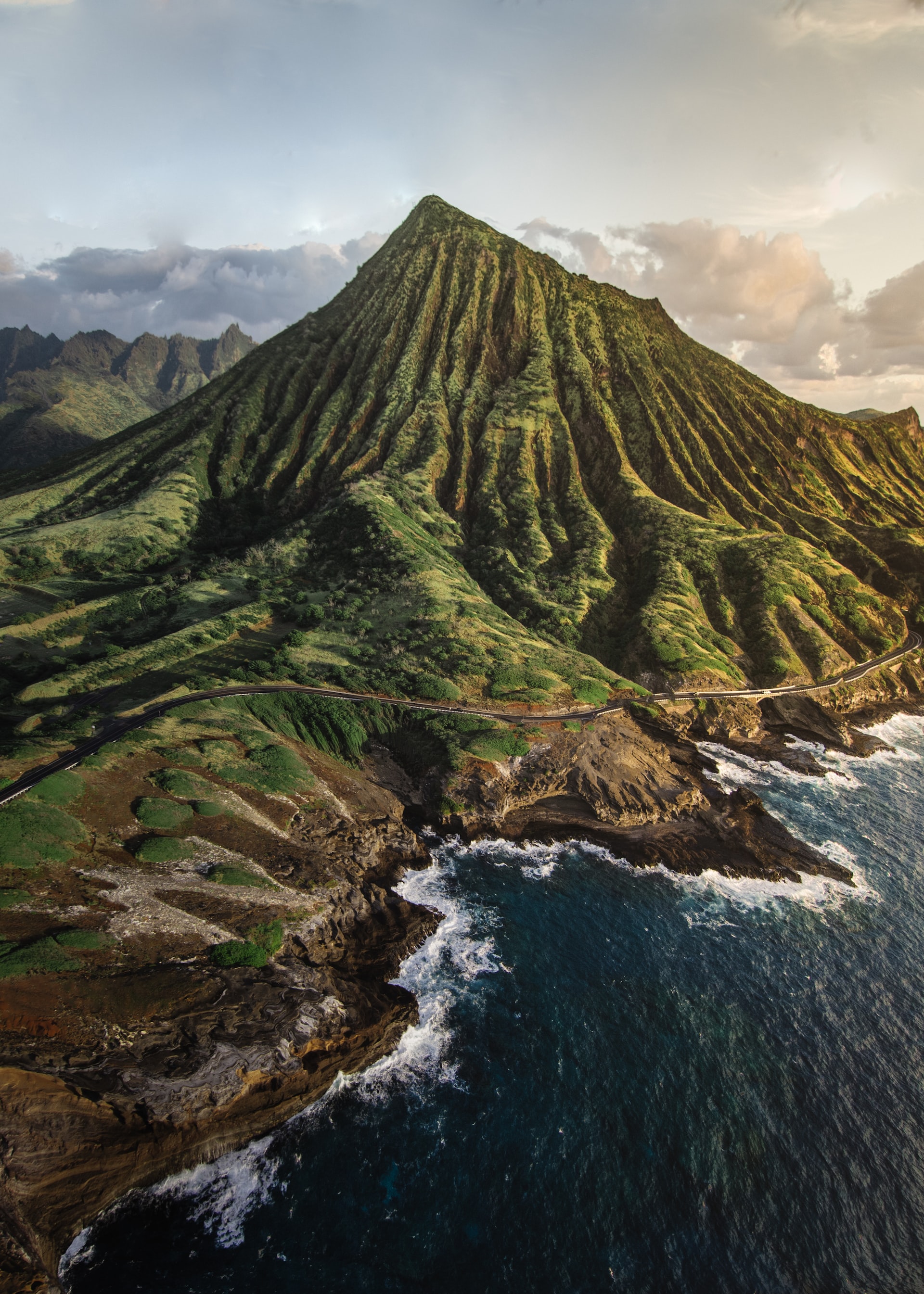 Landscape photo of emerald-green volcanic Hawaii