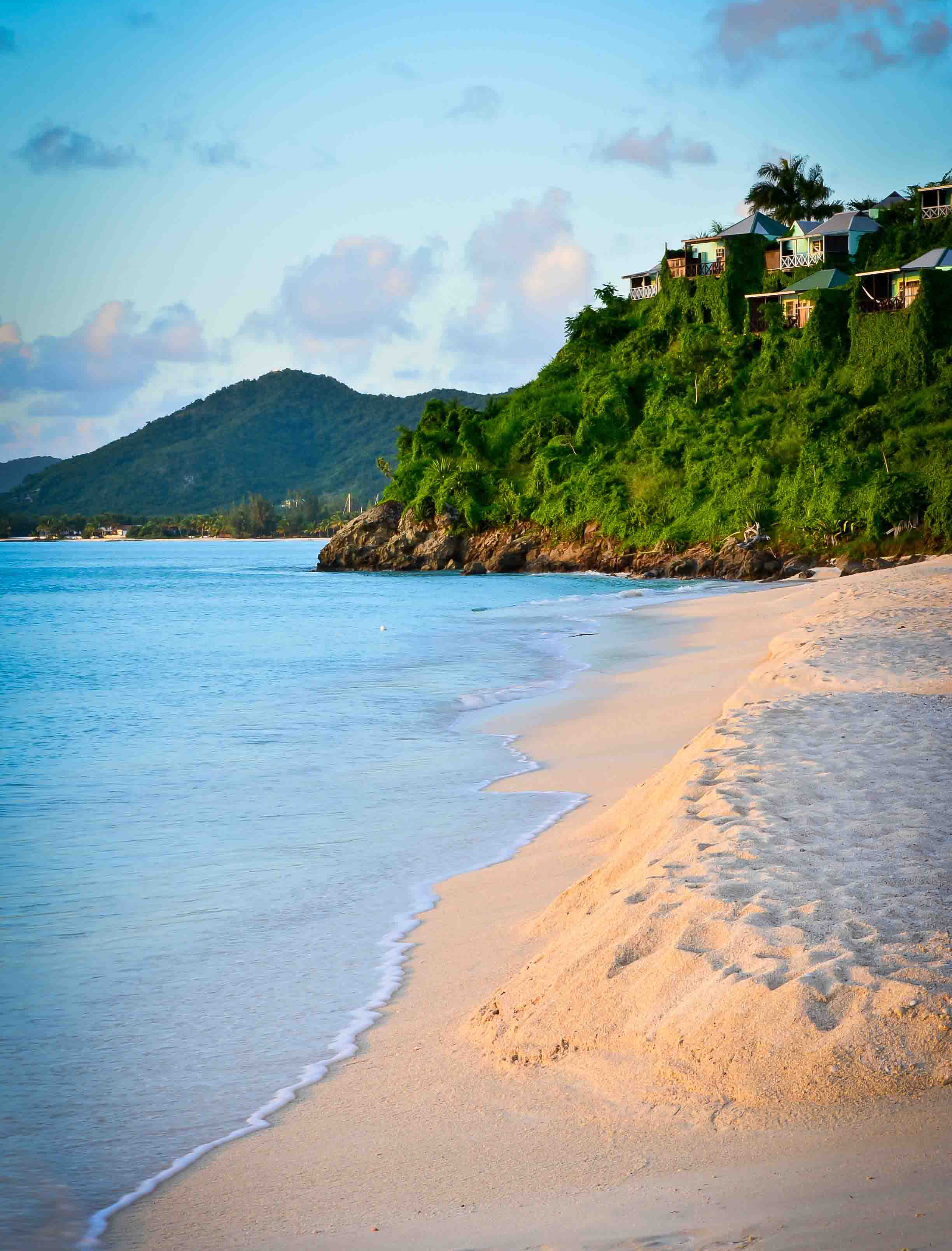 Hotel on hillside overlooking Valley Church Beach