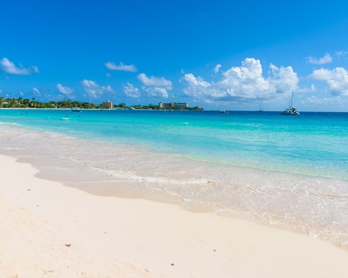 White sand beach with turquoise sea