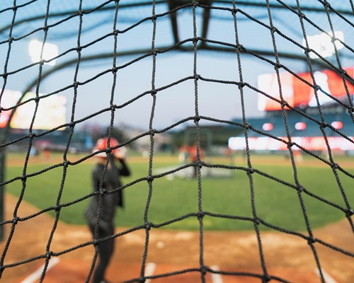 Baseball game at stadium