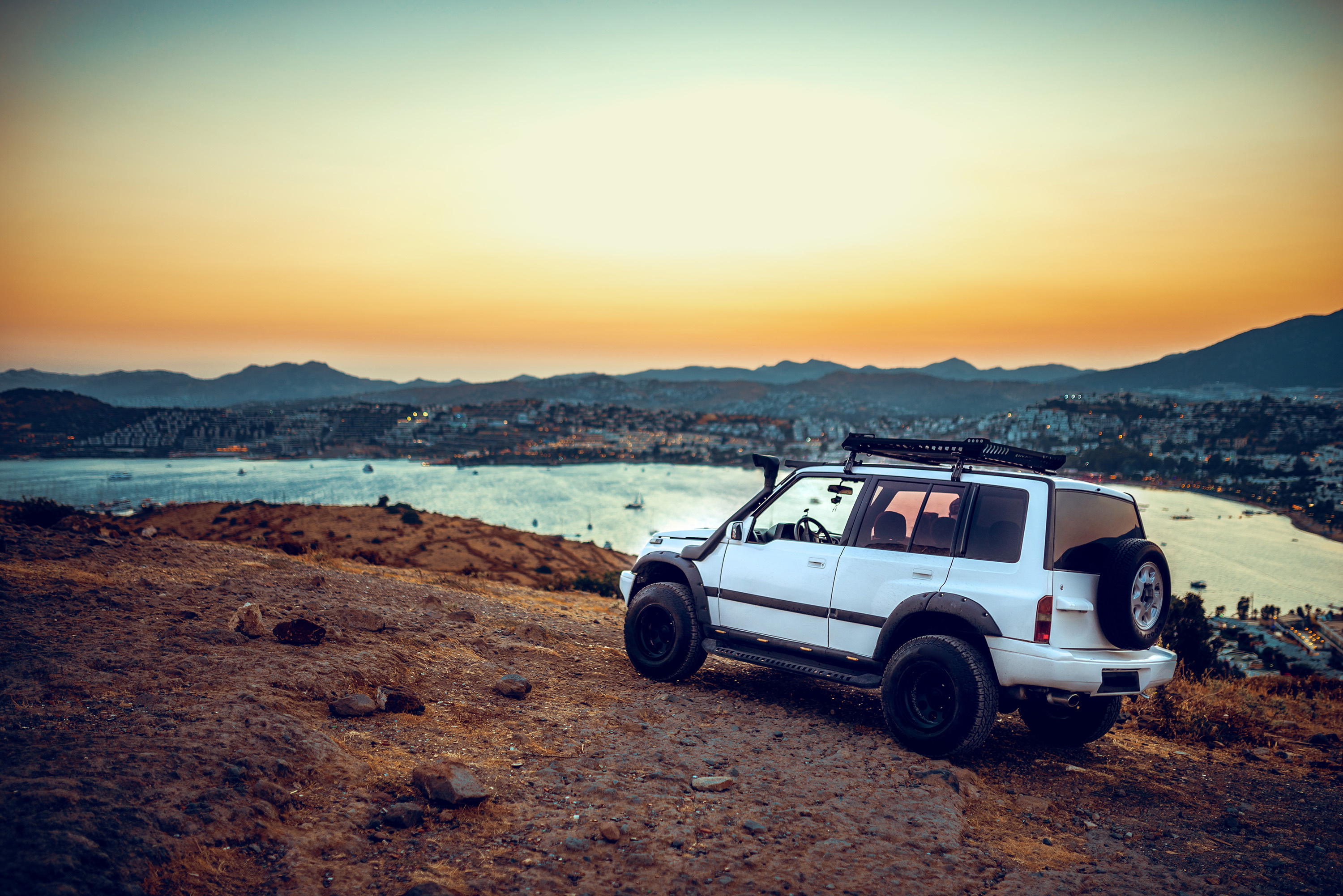 Gumbet sunset with 4x4 off-road safari