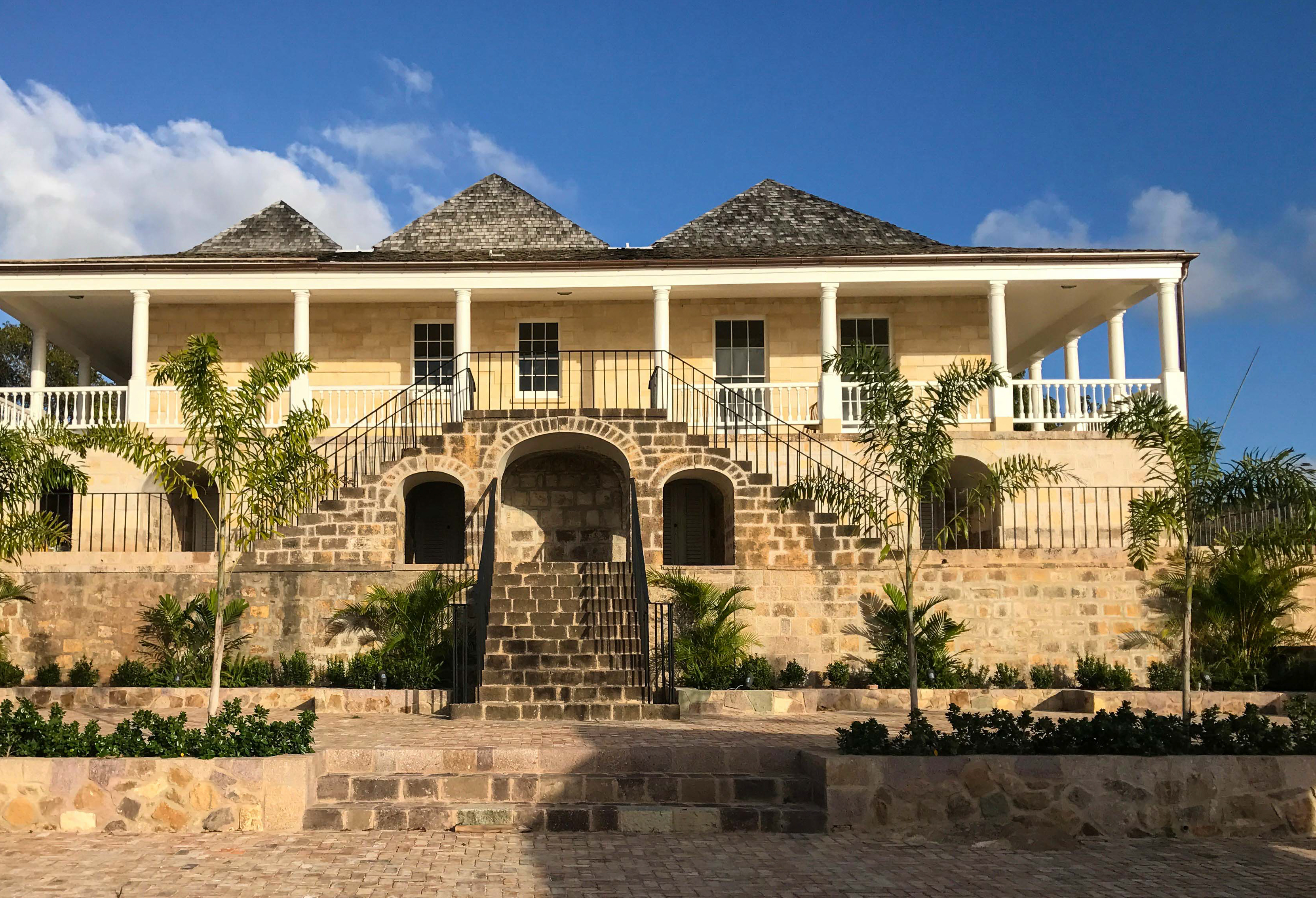 Exterior of Clarence House in Antigua