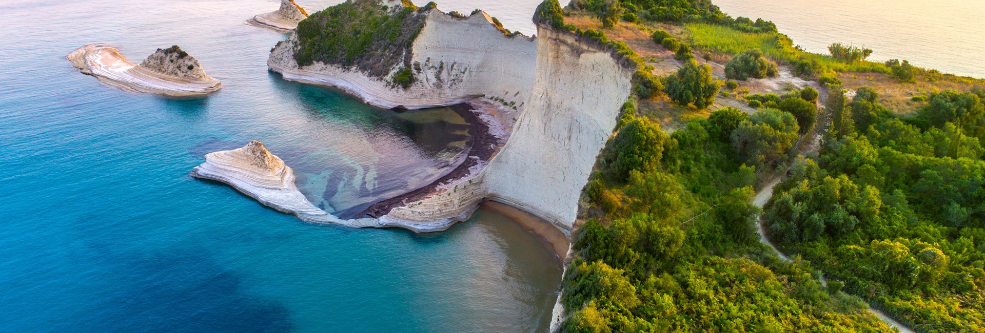 Cape Drastis on Corfu in Greece