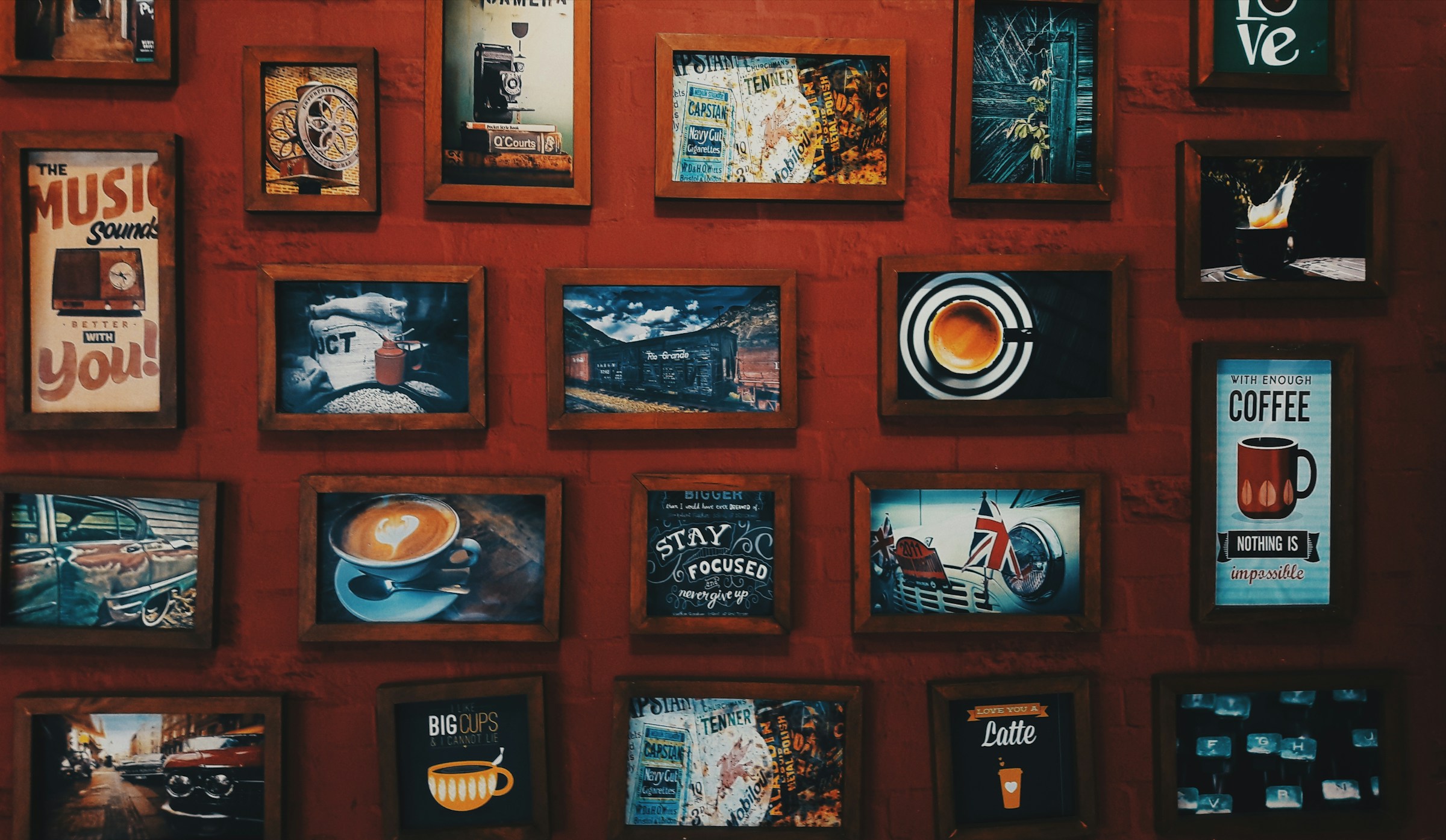 Old music pieces hanged on a wall at a Museum in Sri Lanka
