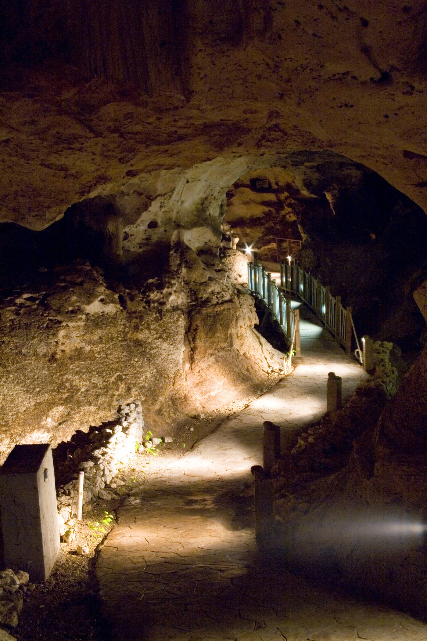 Pathway through underground caves